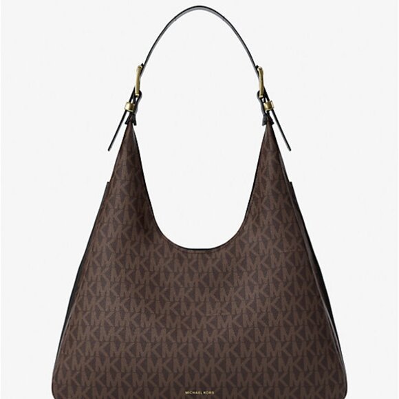 Michael Kors Medium Signature Logo Shoulder Bag and Matching wallet - Picture 4 of 5